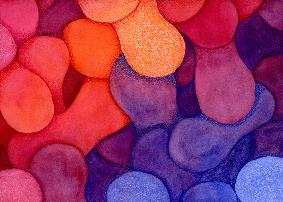 Watercolor menstrual pad painting